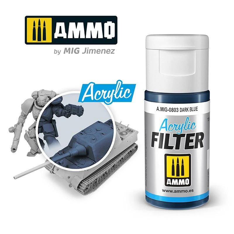 Lc Ammo By Mig Acrylic Filter Dark Blue