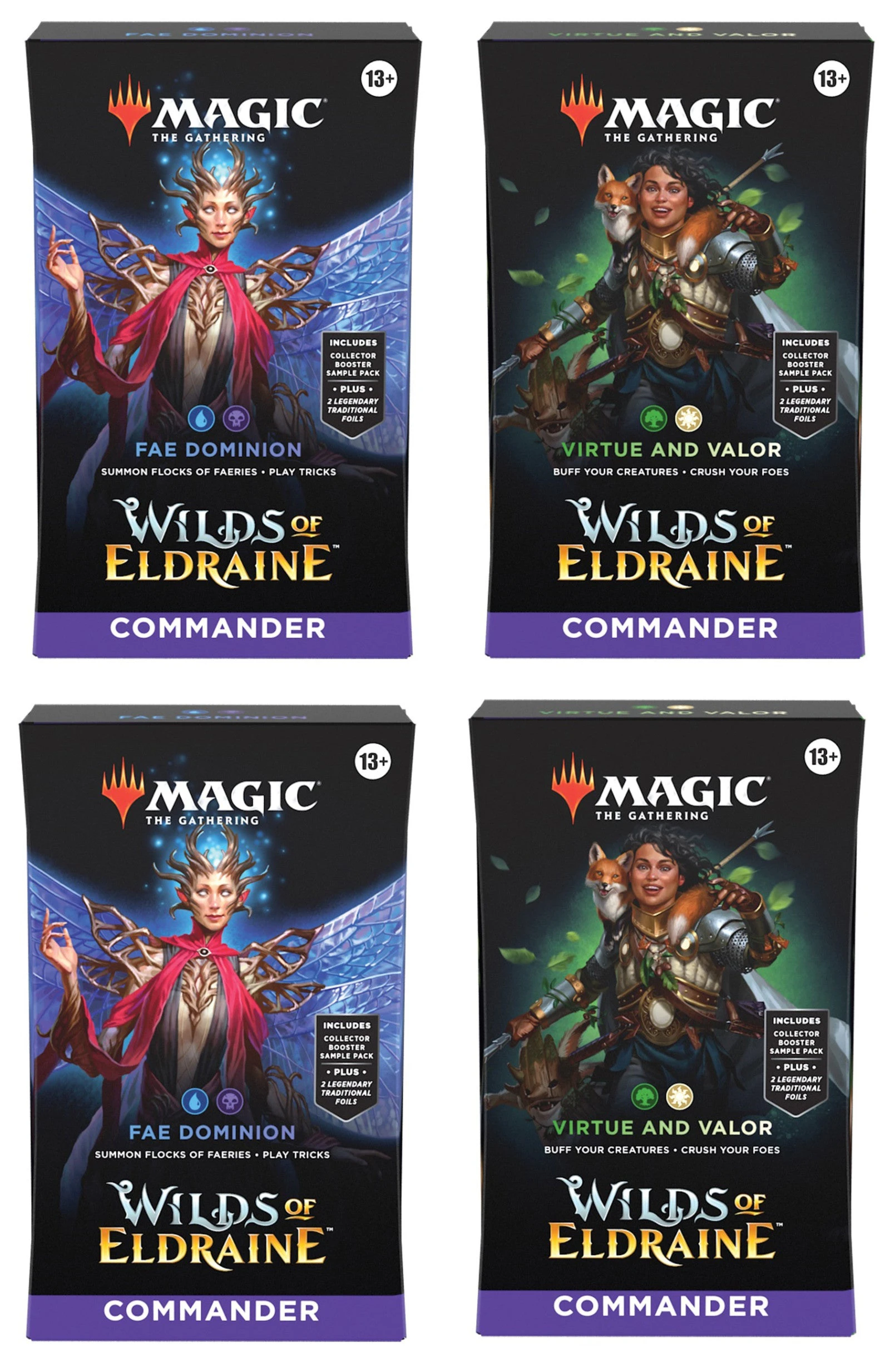 Magic The Gathering Wilds Of Eldraine Commander Decks (4 Decks Per Pack)