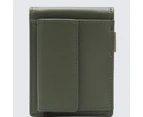 Yamba Wallet I Green Vegan Leather Slim Bifold Wallet With Money Clip And Coin Pocket For Men