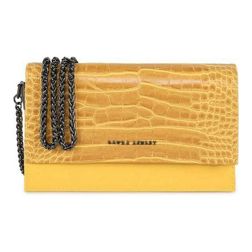 Laura Ashley Women's Handbag Dudley Croco Yellow Yellow (model Dudley Croco Yellow)