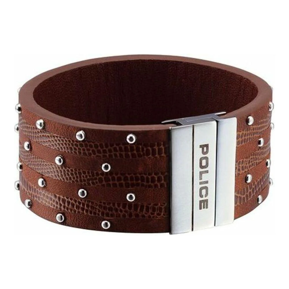 Police Men's Leather Bracelet Pj21872blc 04 21 Brown