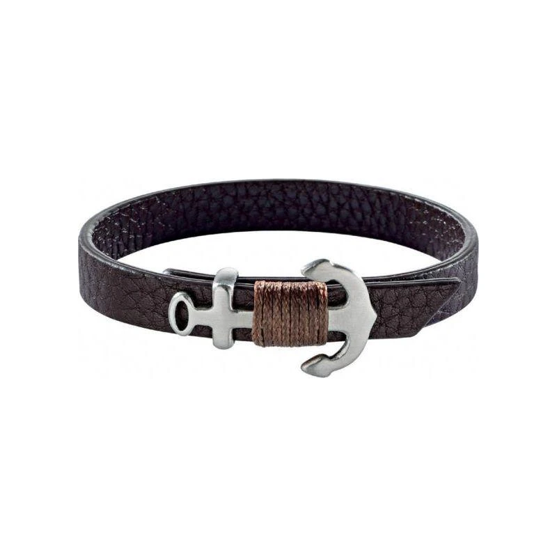 Sector Jewels Mod. Bandy Men's Leather Bracelet Model Bandy, Brown