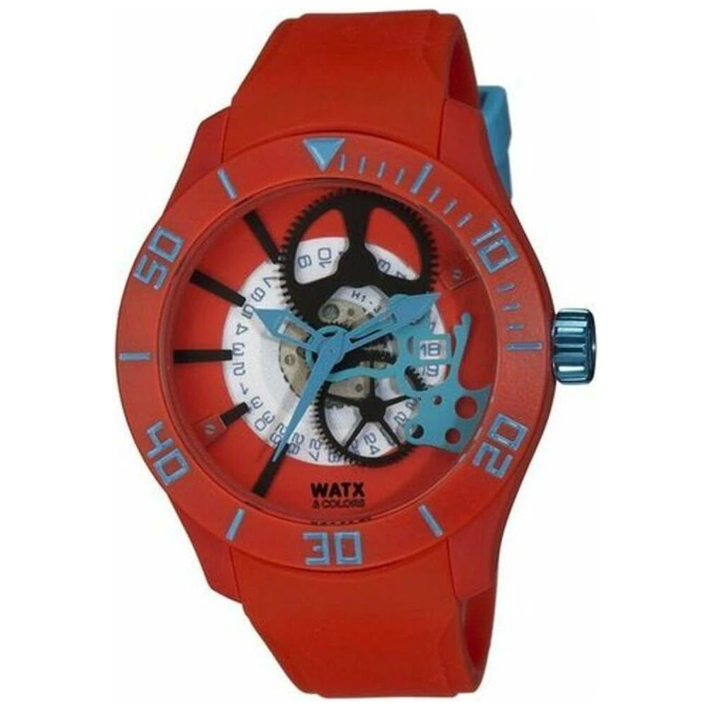 Watx & Colors Men's Rewa1921 Red Rubber Strap Quartz Watch (Ø 40 Mm)