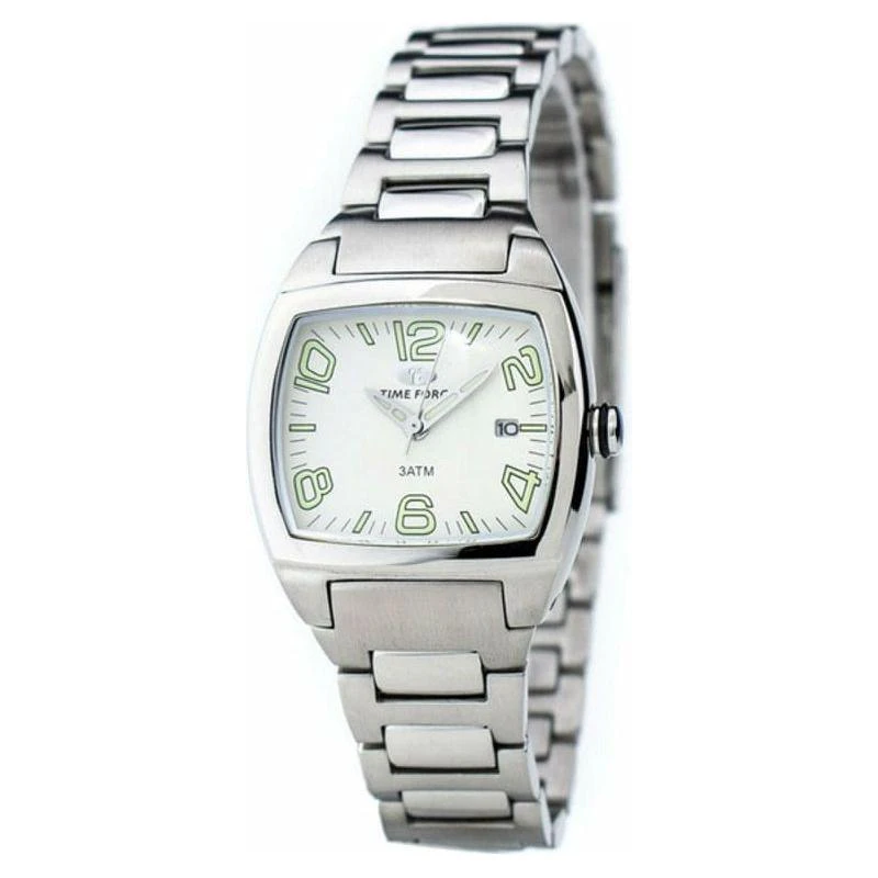 Time Force Ladies' Quartz Watch Tf2588l 02m, White Dial, Stainless Steel Bracelet