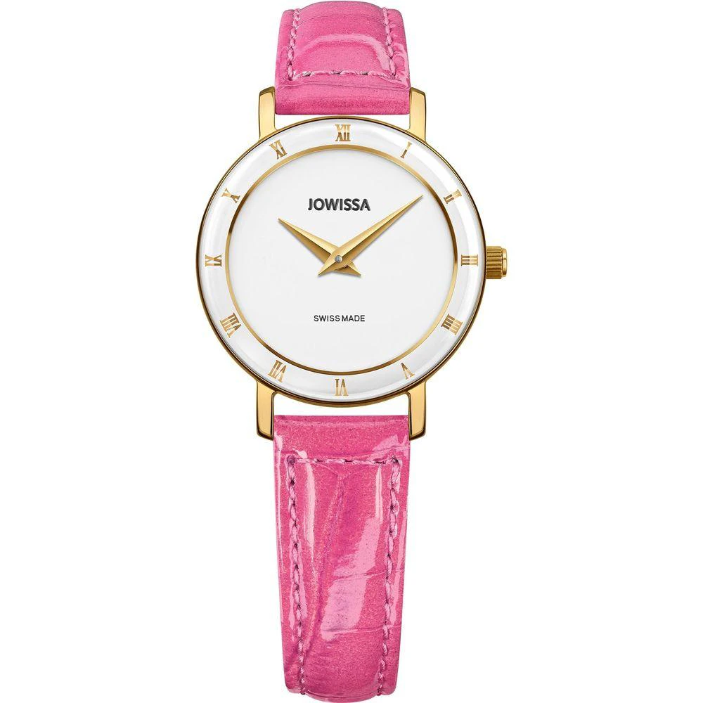 Roma Swiss Ladies Watch J2.280.s Elegant Gold And Pink Enamel Dial Women's Timepiece