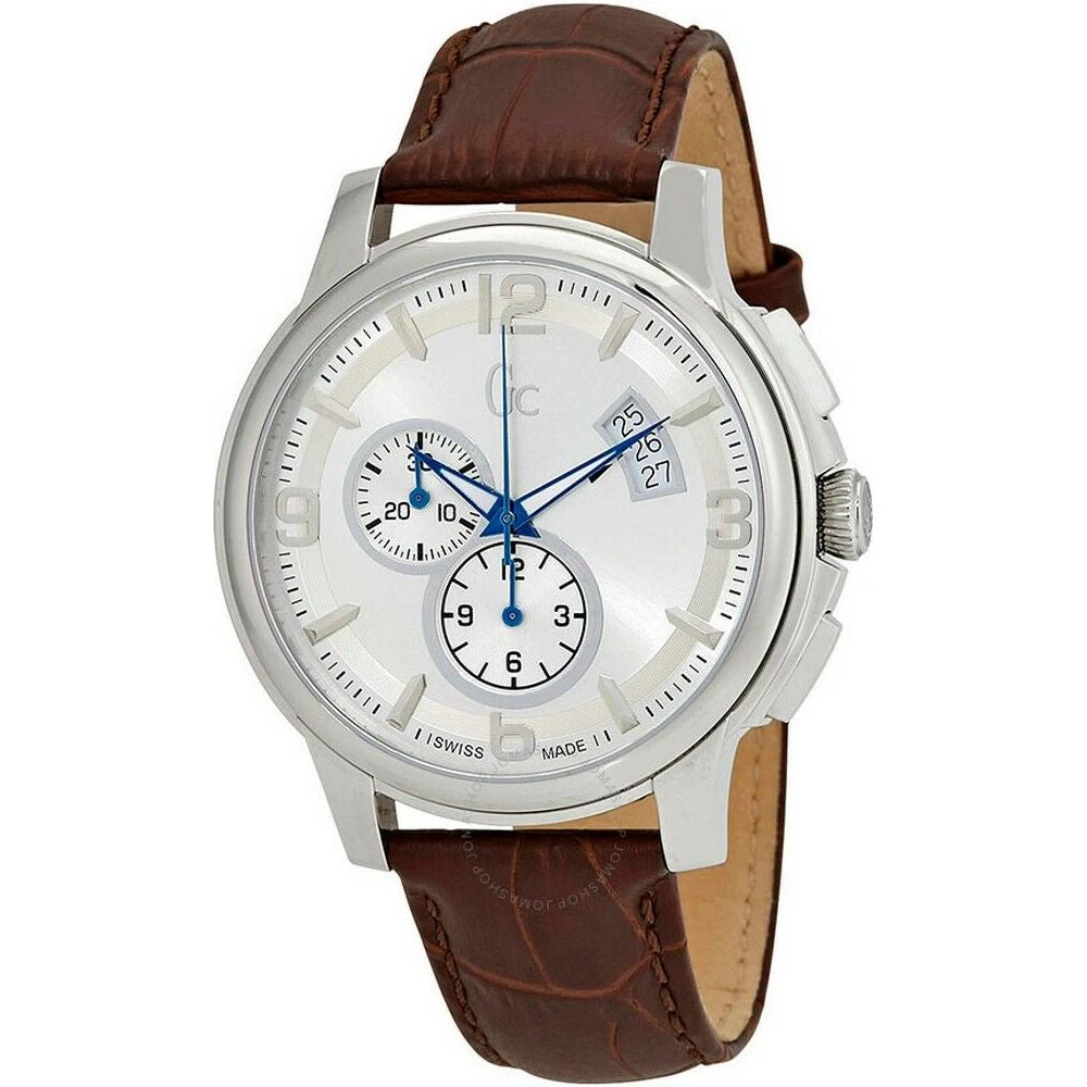 Gc Watches Men's X83005g1s Leather Strap Watch In Brown Ø 43 Mm For The Fashion Forward Gentleman