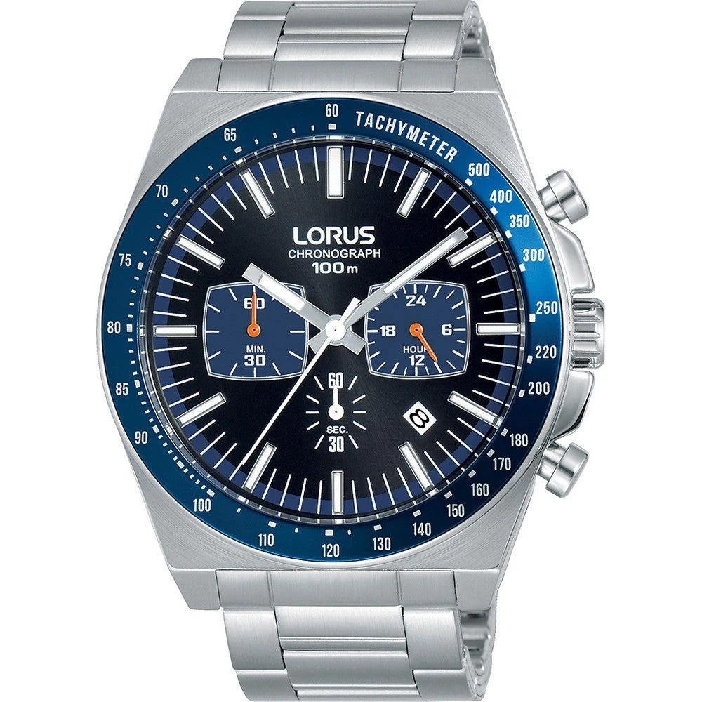 Lorus Sports Chronograph Tachymeter 10 Atm Stainless Steel Gent's Wristwatch Model Mod. Sports, Black  Introducing The Lorus Sports Chronograph Tachym