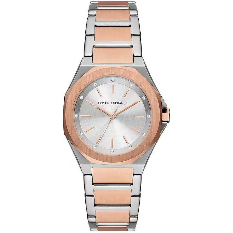 Introducing The Armani Exchange Women's Ss Ip Rose Gold Quartz Wristwatch Mod. Andrea 5 Atm 34mm Water Resistant ?