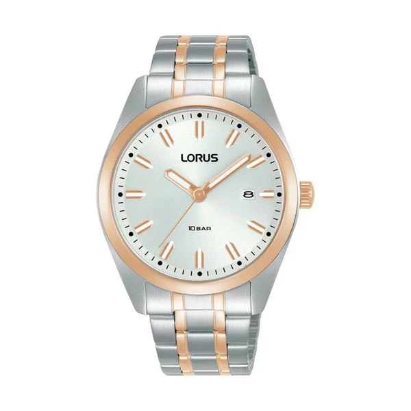 Lorus Men's Rh980px9 Stainless Steel Quartz Watch With Black Dial