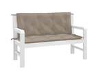 vidaXL Garden Bench Cushions 2pcs Taupe 120x50x7cm Oxford Fabric