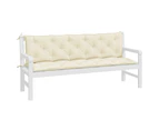 vidaXL Garden Bench Cushions 2pcs Cream White 180x50x7cm Oxford Fabric
