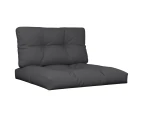 vidaXL Pallet Cushions 2 pcs Black Fabric