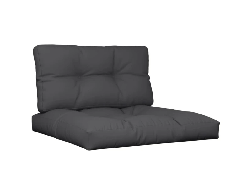 vidaXL Pallet Cushions 2 pcs Black Fabric