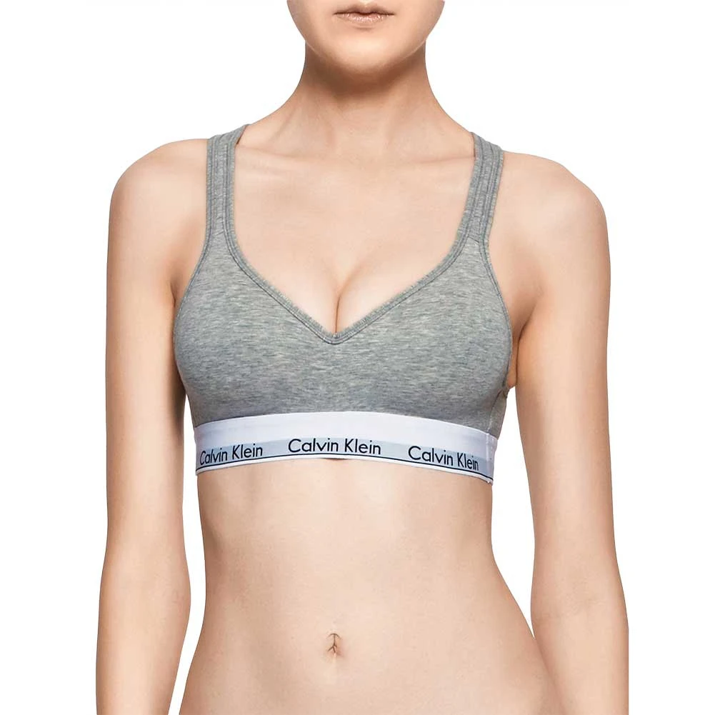 Calvin Klein Modern Cotton Lightly Lined Bra F1654 Grey Heather