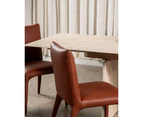 Raimon Furniture Set Of 2 Ludo Modern Eco Leather Kitchen Dining Chair - Tan