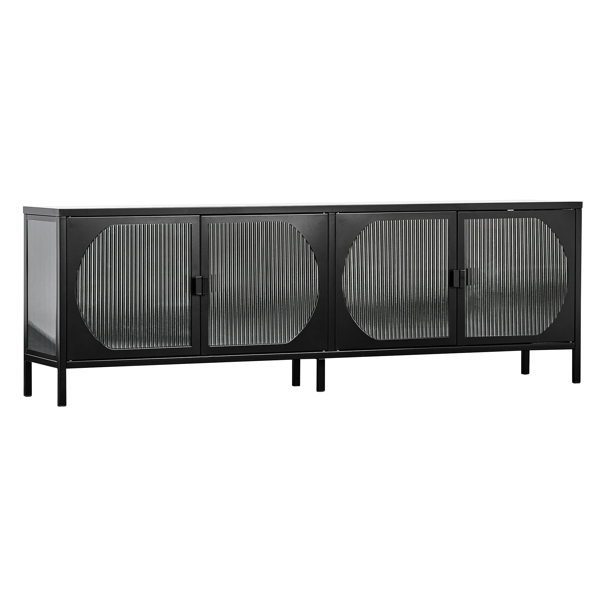 Cooper & Co. Eve 160cm Modern Metal TV Unit Black