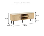 Cooper & Co. Haven Sliding Door 140cm TV Unit Natural