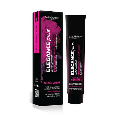 3x Elegance Plus Professional Hair Colour Cream 100ml- 6.12 Purple Ash Dark Blonde