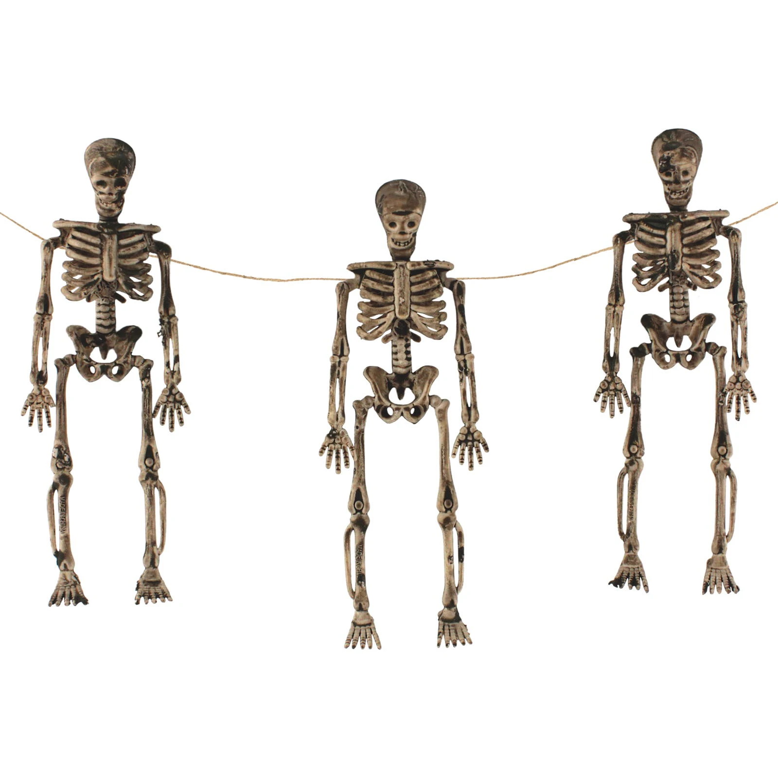 Small Plastic Aged Skeletons (Pack of 3)