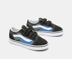 Vans Toddler Old Skool V Sneakers - Pixel Flame Black/Blue