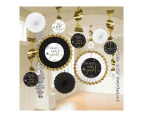 Happy New Year Decorating Kit Black, Silver & Gold