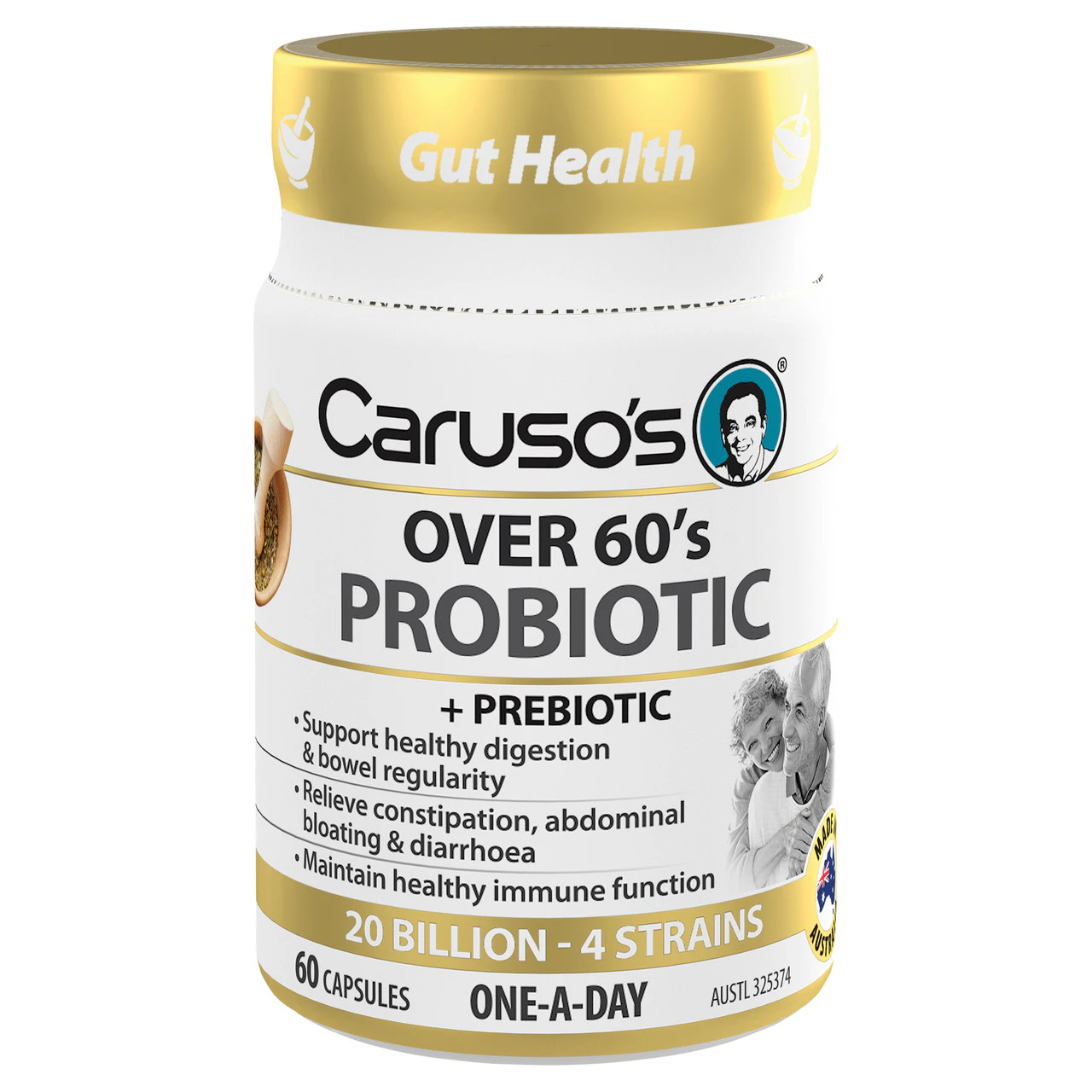 Caruso's Over 60's Probiotic + Prebiotic Capsules 60