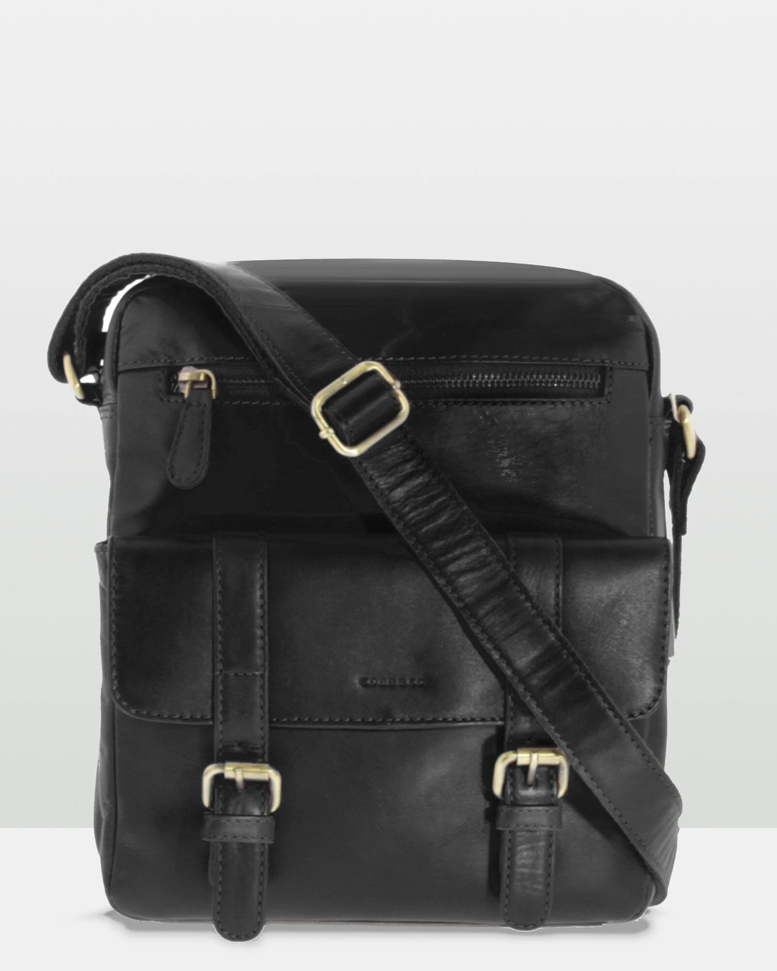 Cobb & Co Murray Leather Satchel - Black