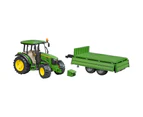 Bruder John Deere 5115M Tractor with Tipping Trailer 1:16 Scale Kids Toy 4+