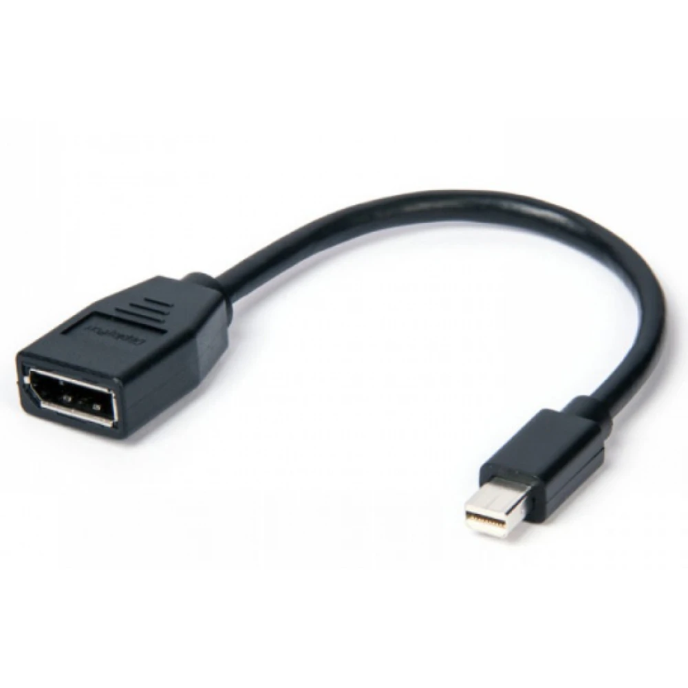 Connect Cable Mini DisplayPort Male to DP Female Adapter Connector 0.15m Black