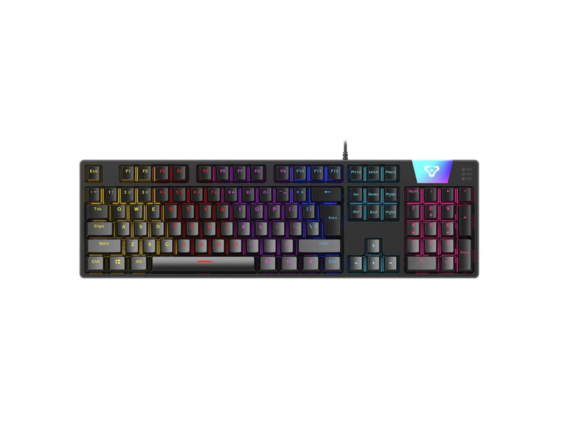 Laser Gaming LED Wired Mechanical Keyboard For PC/Computer RGB Backlit Black