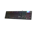 Laser Gaming LED Wired Mechanical Keyboard For PC/Computer RGB Backlit Black