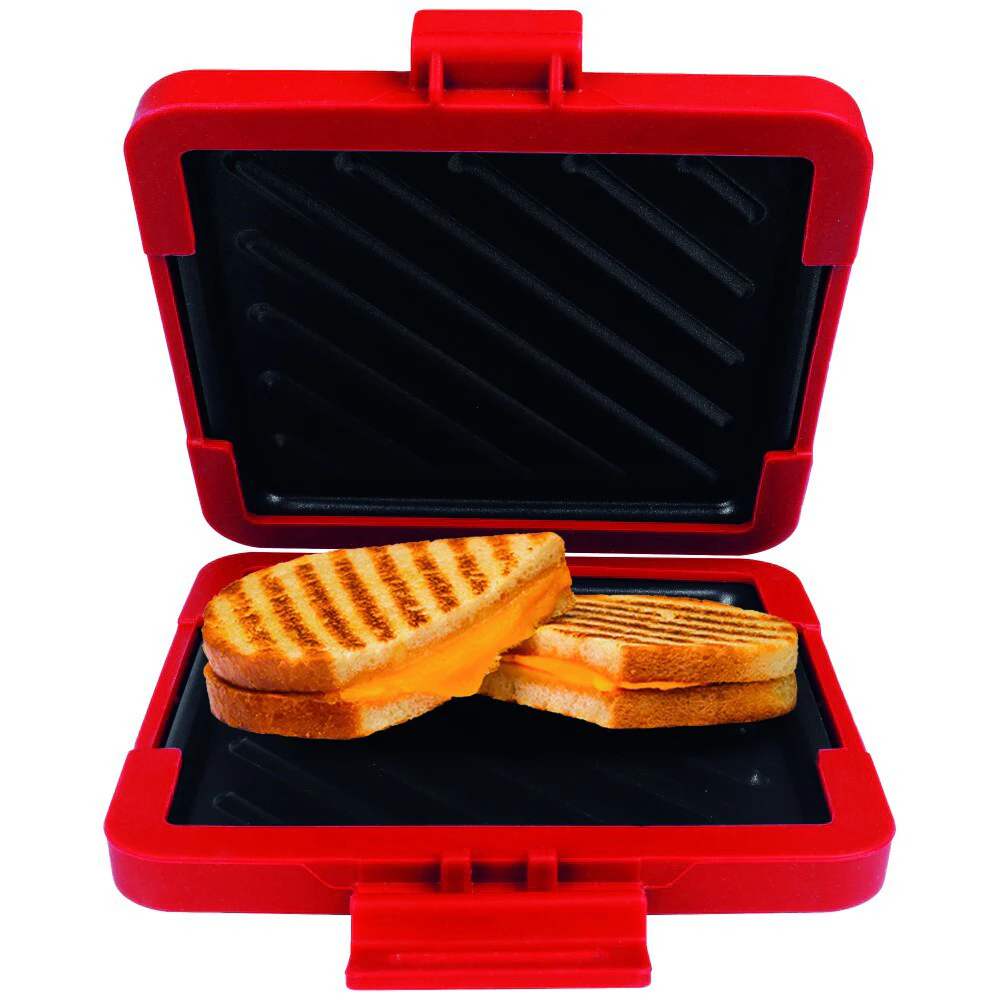 Eezee's Muncheez Microwave Toastie Maker Non-Stick Sandwich Press Red 18cm