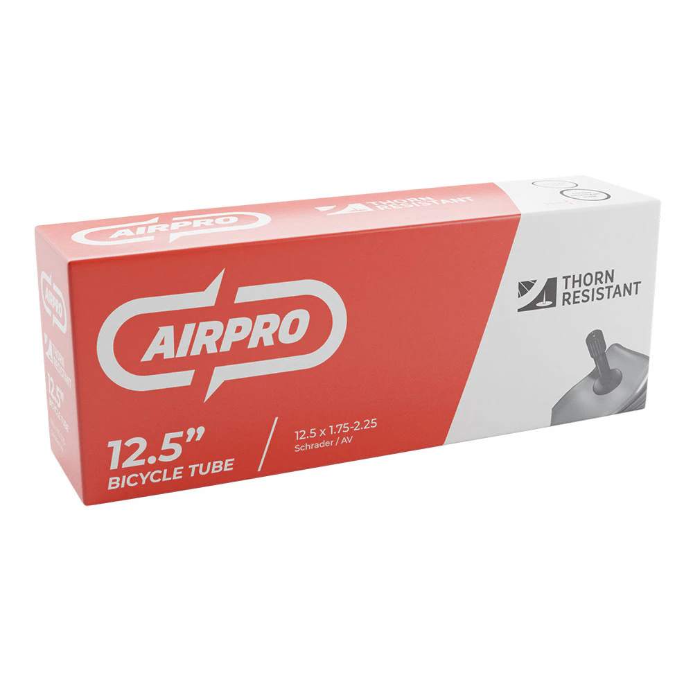 AirPro Bicycle Inner Tube w/ Schrader Valve Thorn Resistant 12.5x1.75-2.25''