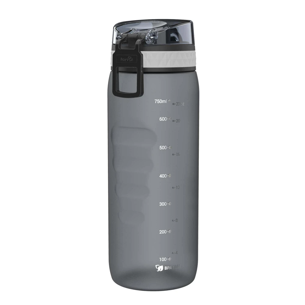 Ion8 Biomass 750ml Tour Water/Drink Bottle Hydration Container Leak-Proof Grey