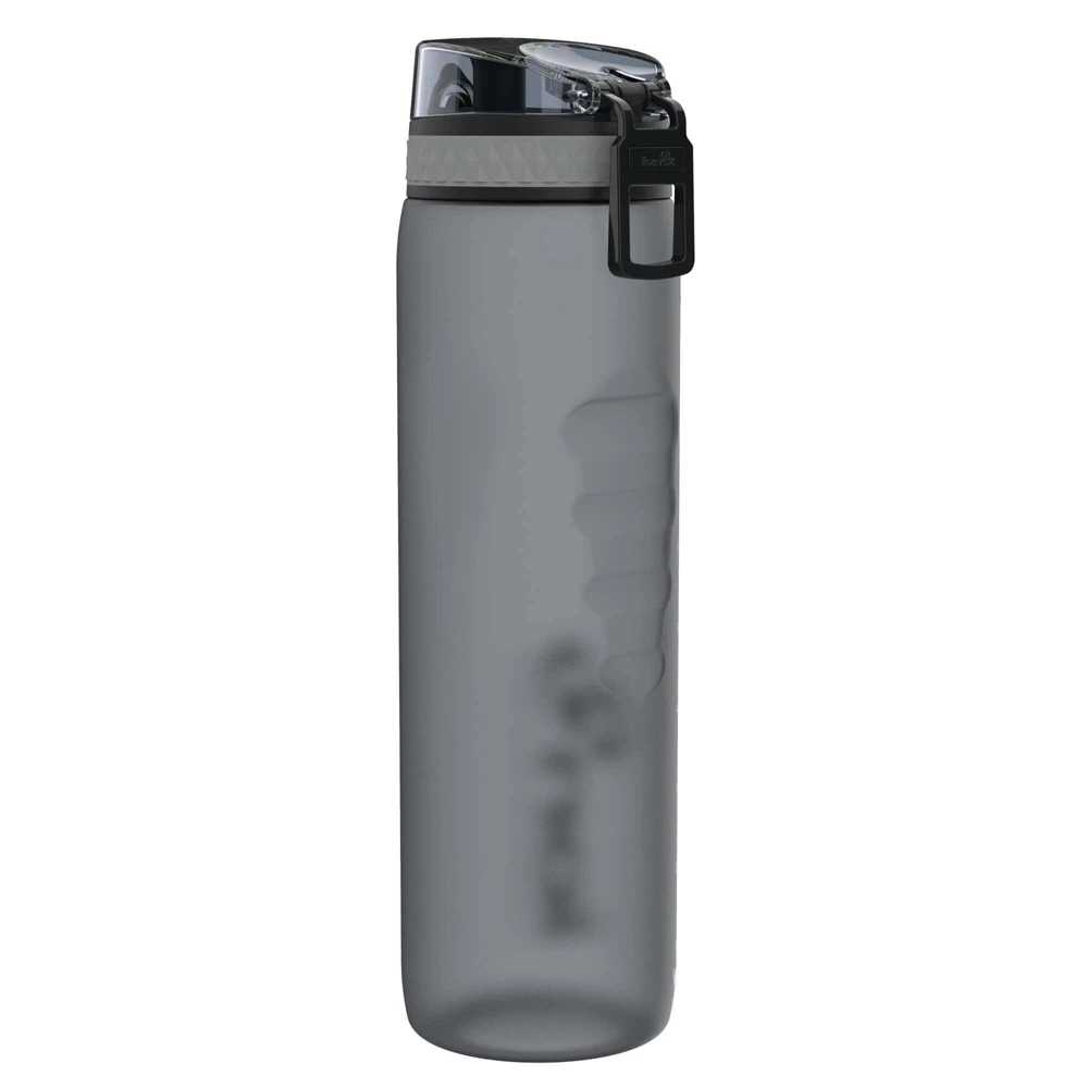 Ion8 Biomass 1000ml Quench Water Bottle Hydration Container w/Leaf-Proof Lid GRY