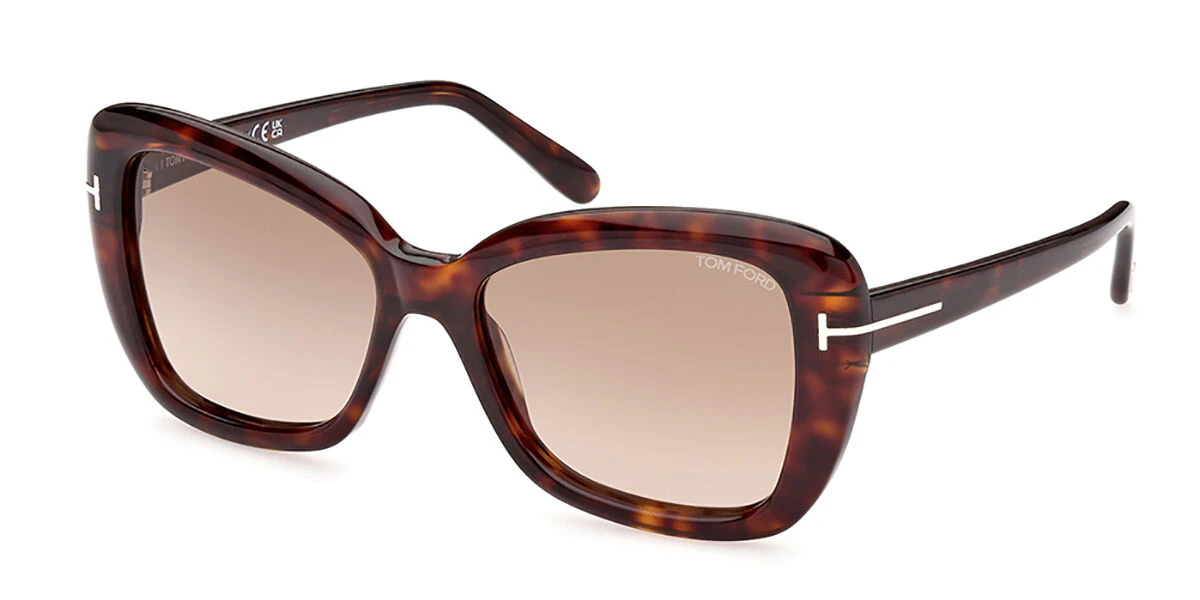 Tom Ford Sunglasses Maeve FT1008 52F Dark Havana Brown Gradient