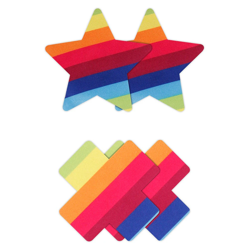 Pretty Pasties Pride Cross and Star 2-Pack