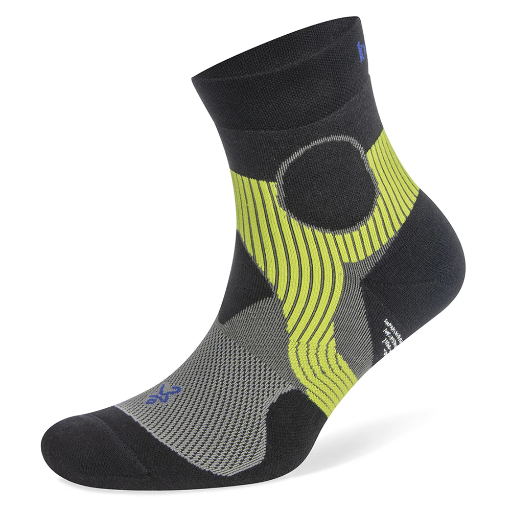 Balega Women/Men/Unisex Support Quarter Running Socks Light Grey Black - Light Grey