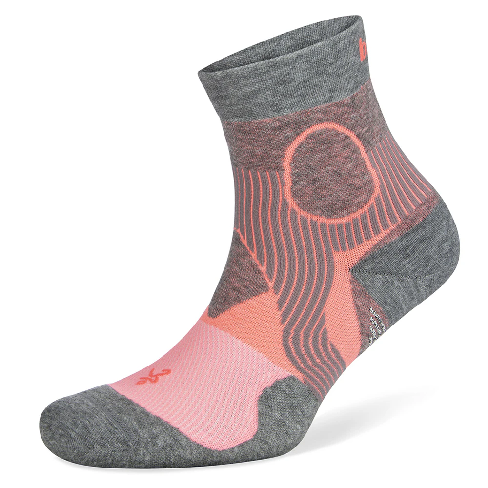 Balega Women/Men/Unisex Support Quarter Running Socks Mid Grey - Mid Grey