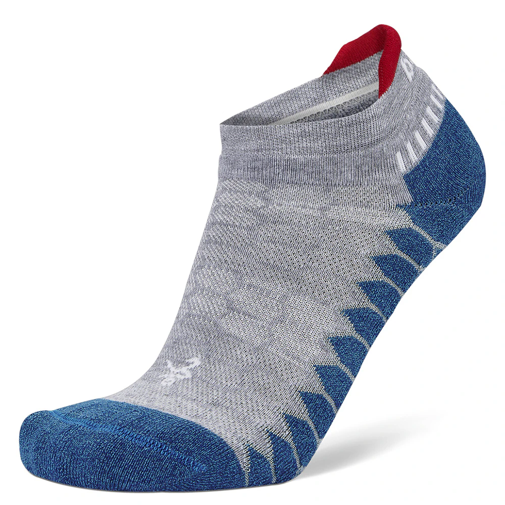 Balega Women/Men/Unisex Silver No Show Running Socks Mid Grey - Mid Grey