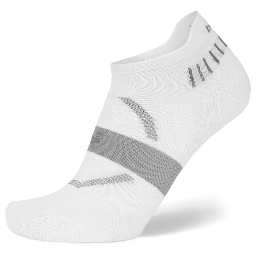 Balega Drynamix Hidden Dry No Show Tab Socks White/Grey - White;