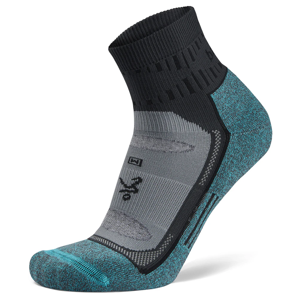 Balega Women/Men/Unisex Blister Resist Quarter Running Socks Grey Blue - Grey