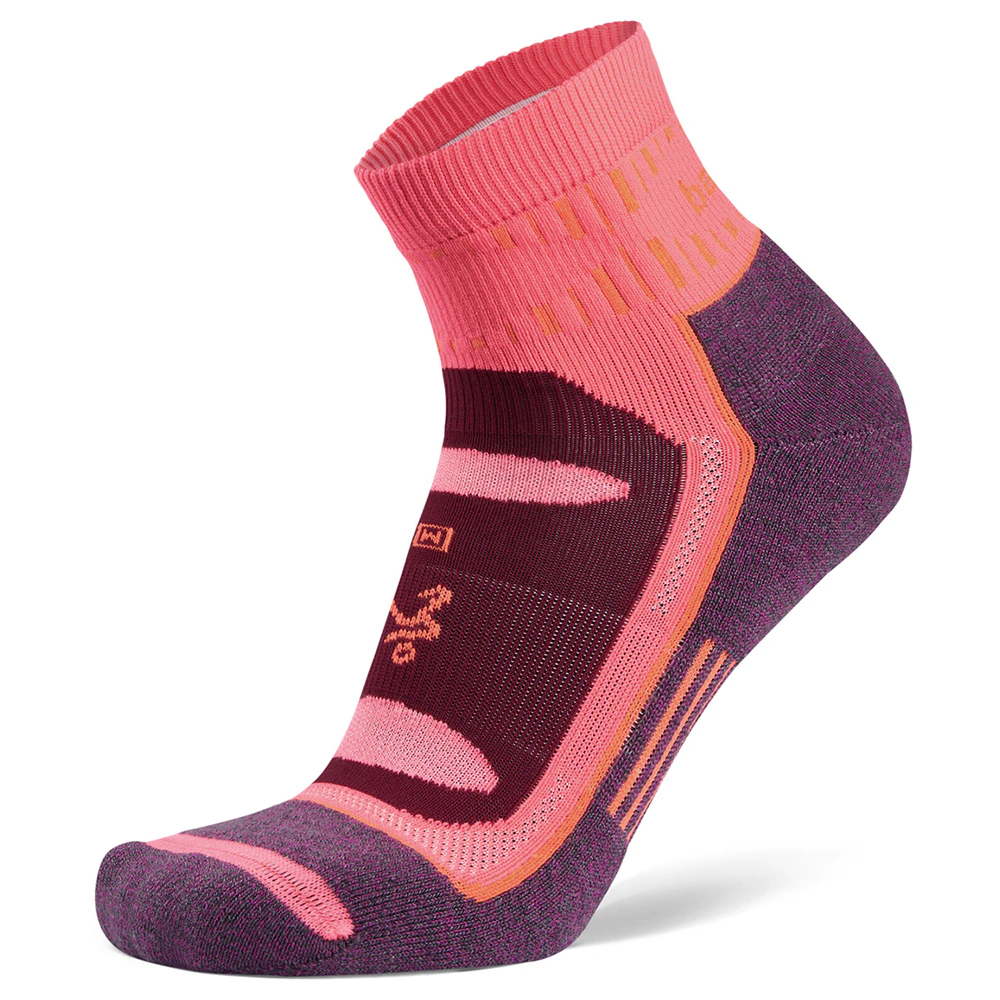 Balega Women/Men/Unisex Blister Resist Quarter Running Socks Pink Purple - Pink