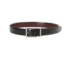 Jeff Banks Mens Reversible Dress Tapered Edge Formal Belt Mahogany/Black - Mahogany/Black