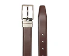 Jeff Banks Mens Reversible Dress Tapered Edge Formal Belt Mahogany/Black - Mahogany/Black