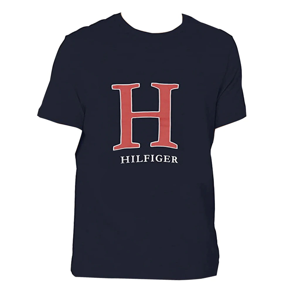 Tommy Hilfiger Men's Sleep/Loungewear Pyjama Cotton Graphic/T-Shirt Navy - Navy