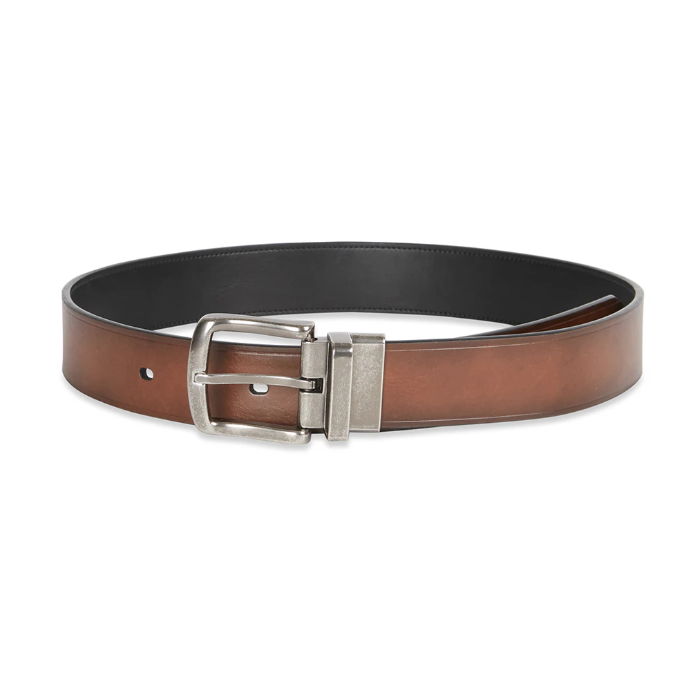 Ben Sherman Men's Reversible Casual Fashion Waist Belt Tan/Black - Tan/Black