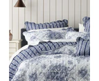 Bianca Amorette French Provincial Inspired Polyester Blue Bedspread Set - Blue