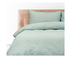 Ardor Boudoir Everly Quilt Cover w/ Pillowcase Set Eucalyptus