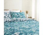 Tontine Aalia Cotton Quilt Cover Soft Bedding Set Teal Design